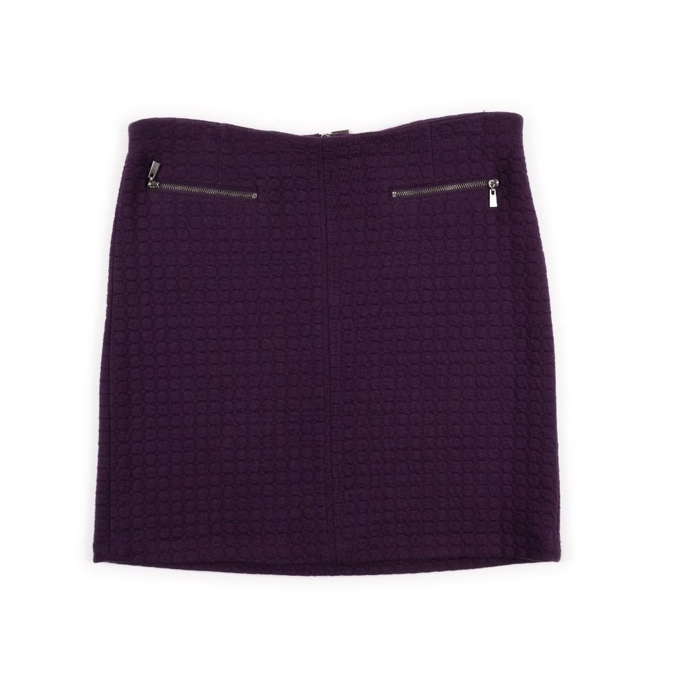 Laundry by SHELLI SEGAL purple waffle weave mini skirt size 10